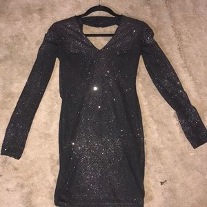 Black sparkly mini dress